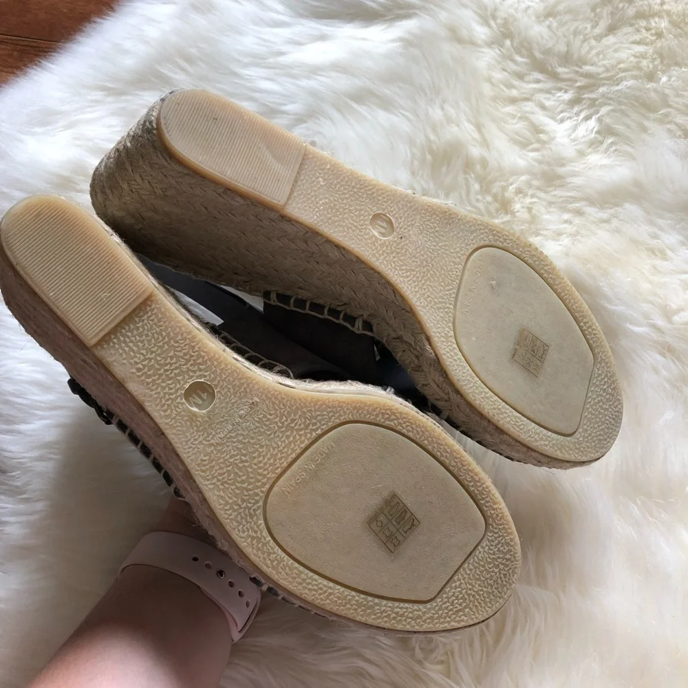Vince Sabrina Espadrille Brown Suede Wedge Sandal